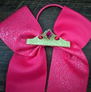 Disney Princess Pink Bow Ponytail Holder Hair Accessory